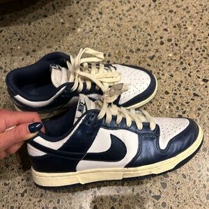 Nike Navy and Cream Sneakers